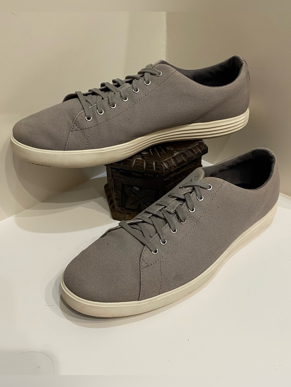 Cole Haan Men's Gray Canvas Casual Sneakers C27974 Size 11 Men’s